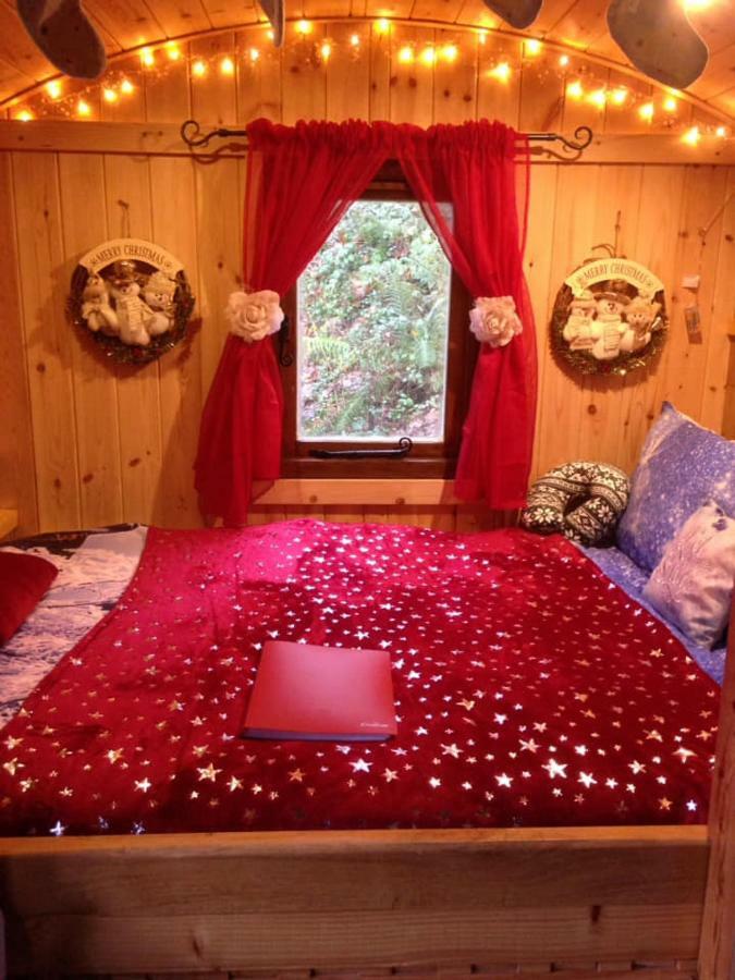 'Morris' The Shepherd'S Hut And Woodland Hot Tub Experience คาร์มาเทน ภายนอก รูปภาพ