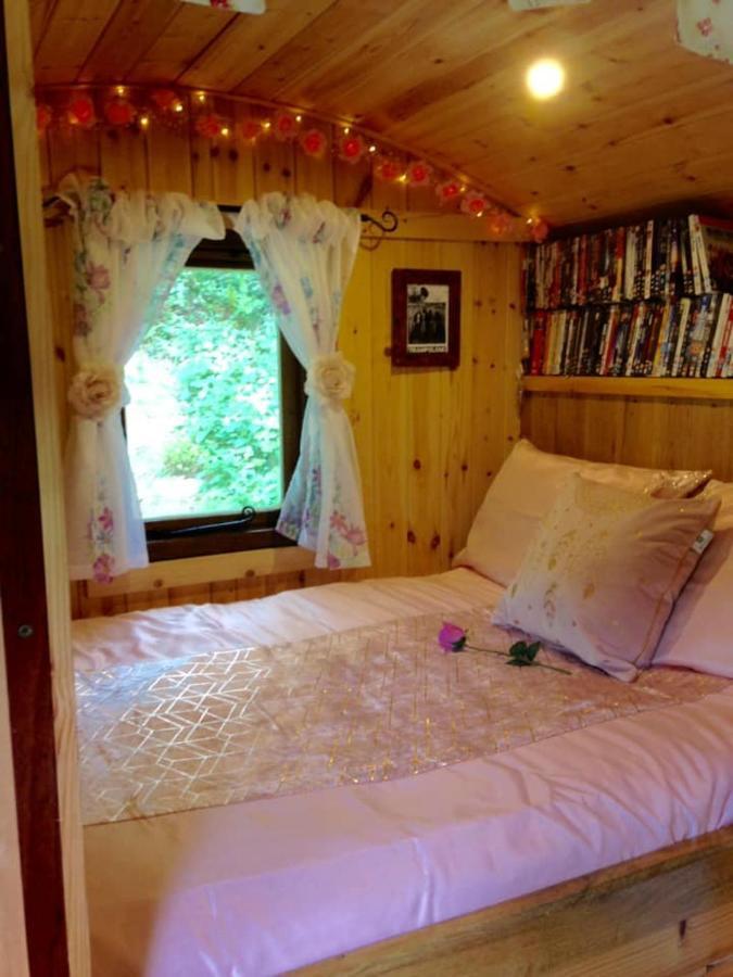 'Morris' The Shepherd'S Hut And Woodland Hot Tub Experience คาร์มาเทน ภายนอก รูปภาพ
